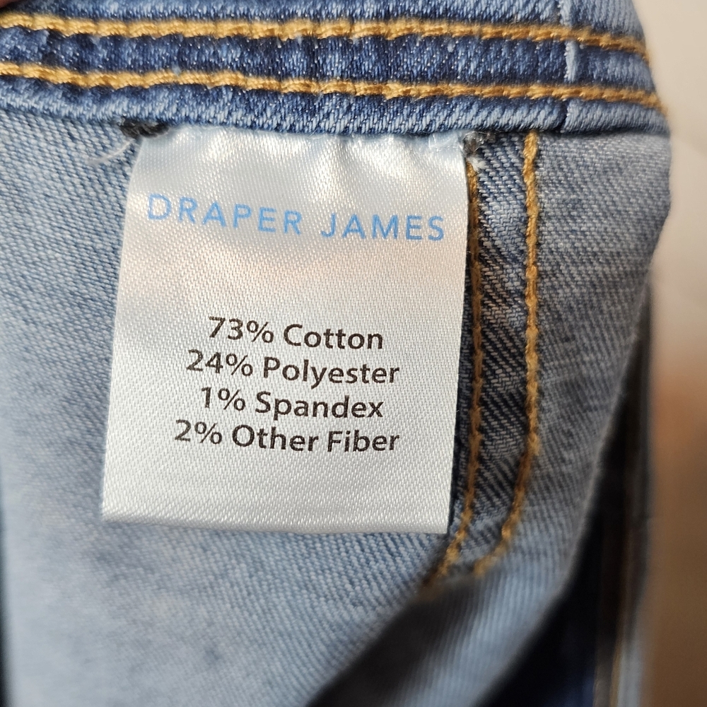 Draper James Blue Denim A-Line Mini Skirt - Picture 6 of 9